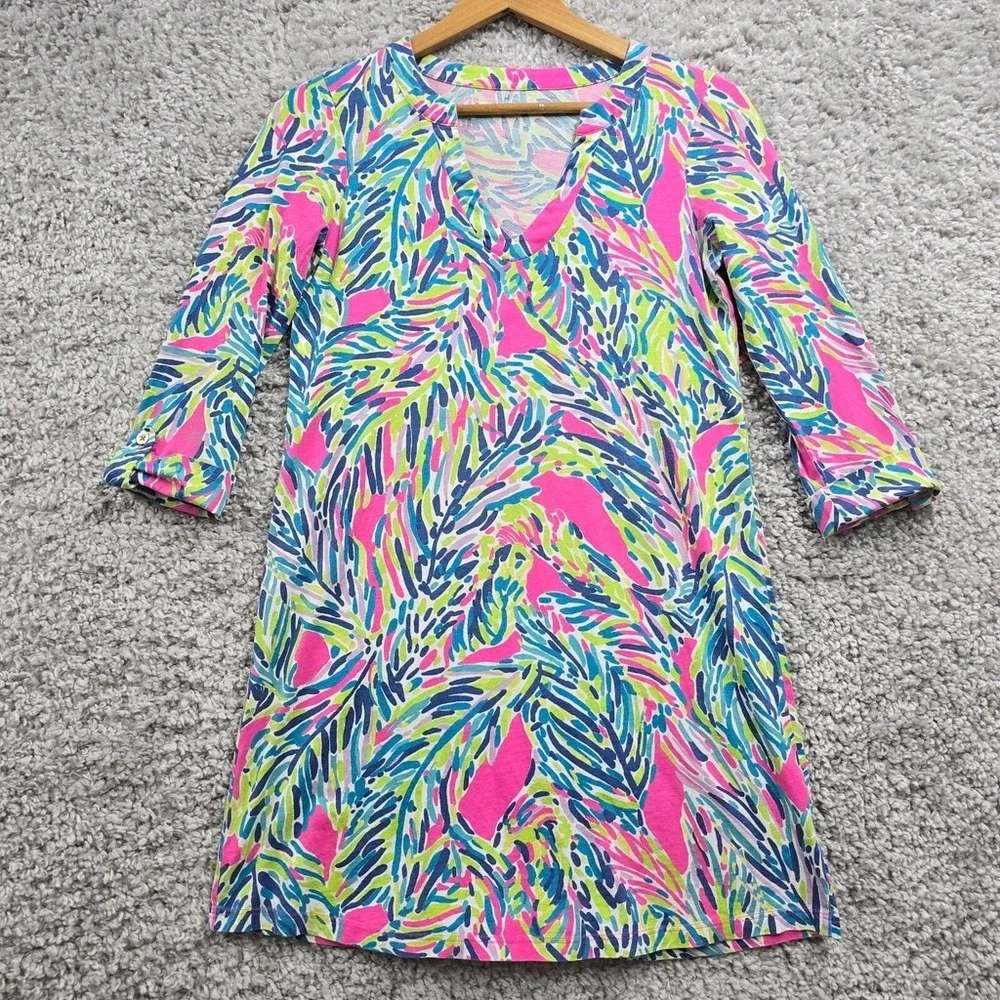 Lilly Pulitzer Womens Rossmore Shift Dress Size‎ S Pink Blue Print Resort Travel - Picture 2 of 12